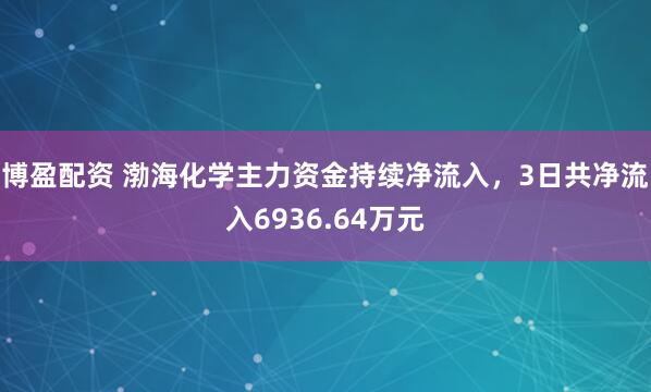 博盈配资 渤海化学主力资金持续净流入，3日共净流入6936.64万元